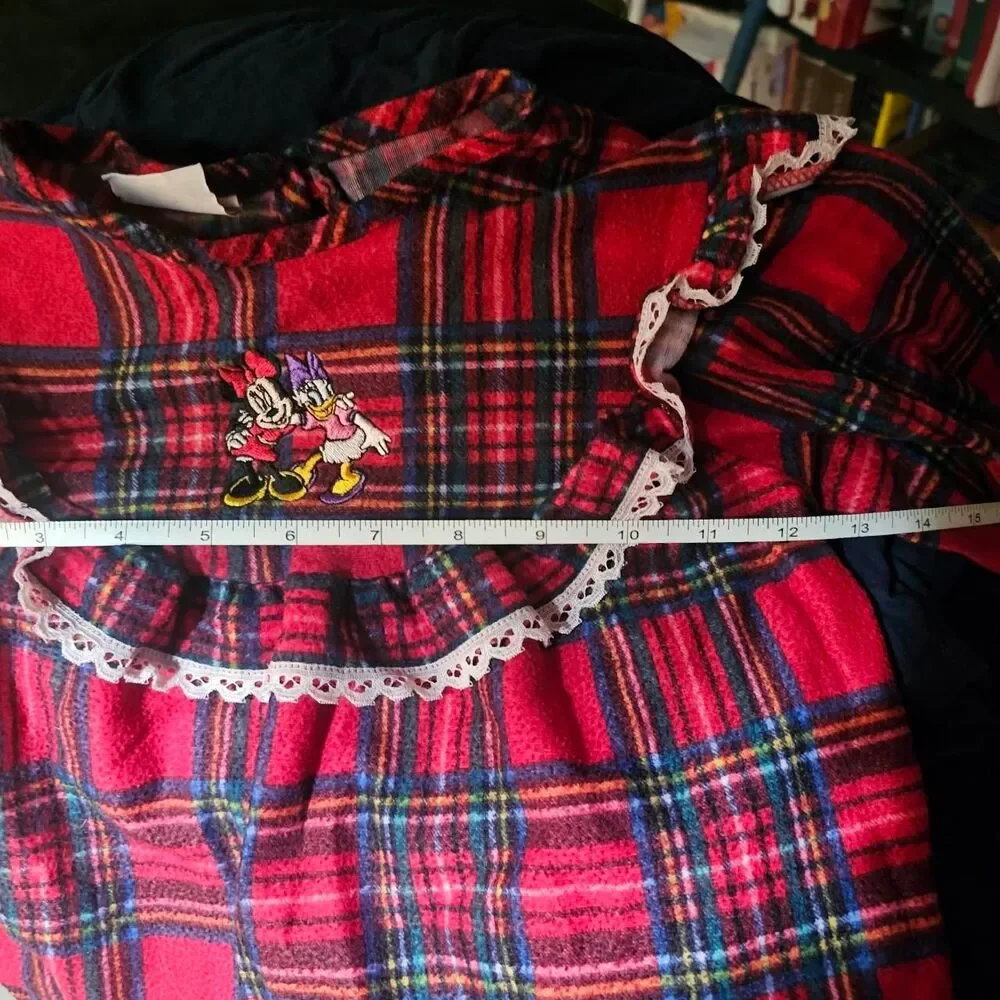 Vintage 90s 2000s red plaid disney girls dress